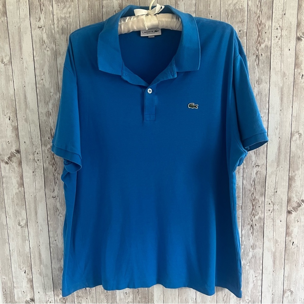 Lacoste Men's Blue Preppy Tennis Polo Shirt XXL